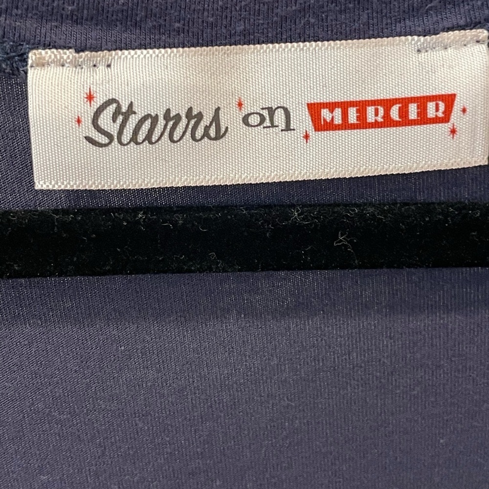 Slouchy V-Neck Pocket Tee | Dark Navy Ultra Soft Modal Feel 1X - Picture 6 of 7